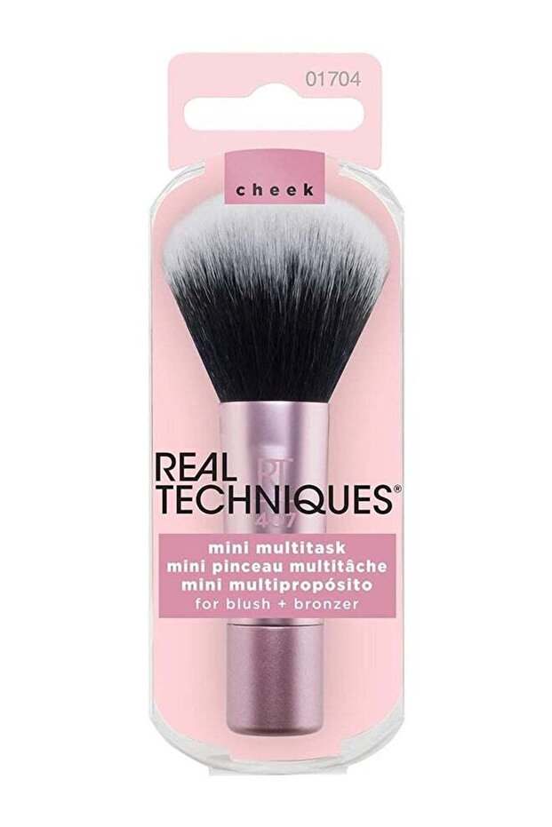 Mini Multitask Makeup Brush - For Blush, Bronzer & Powder, Pink