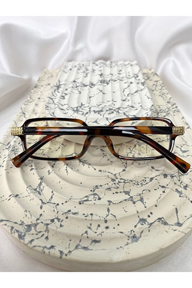 نظارات مستطيلة الشكل باللون الأزرق الفهدية للحماية من الضوء - 4