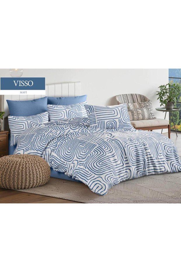 Vi̇sso Blue Single Bedding Set