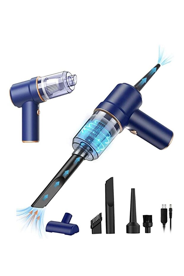 Cordless Handheld Car Vacuum Cleaner 9000PA/120W, 2-in-1 Suction & Blow, LED, USB Rechar
