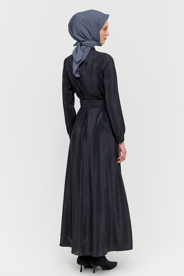 Kuşaklı Bomber Elbise - 6