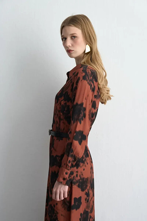 Rochie lungă cu model - Tile - 5