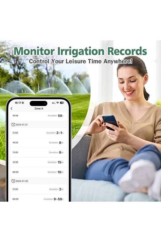 Smart Irrigation Controller WiFi/Bluetooth – 12 programs, app control, Android/iOS - 4
