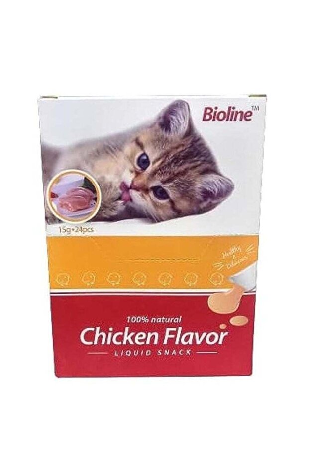 Chicken Flavor Natural Liquid Snack For Cats 24X15g