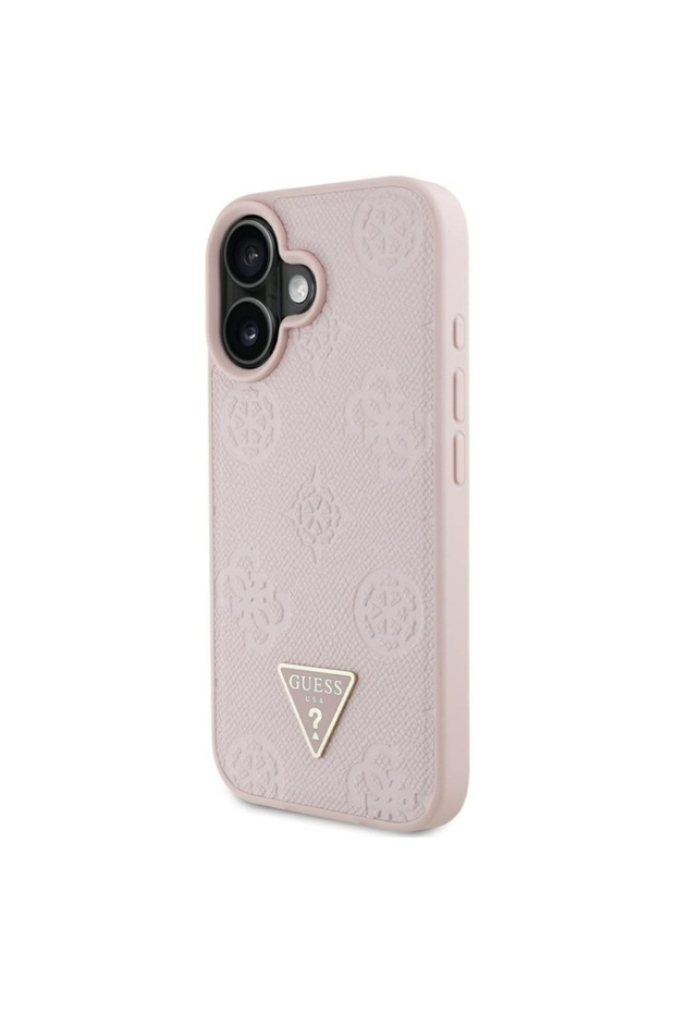 Case for iPhone 16, Grained Triangle, Pink - 4