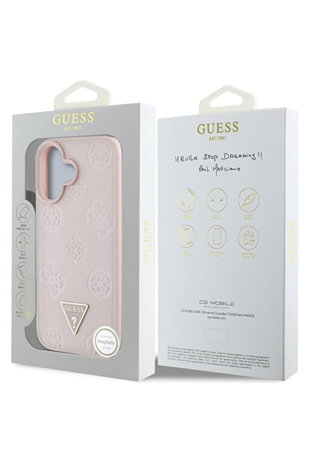 Case for iPhone 16, Grained Triangle, Pink - 7