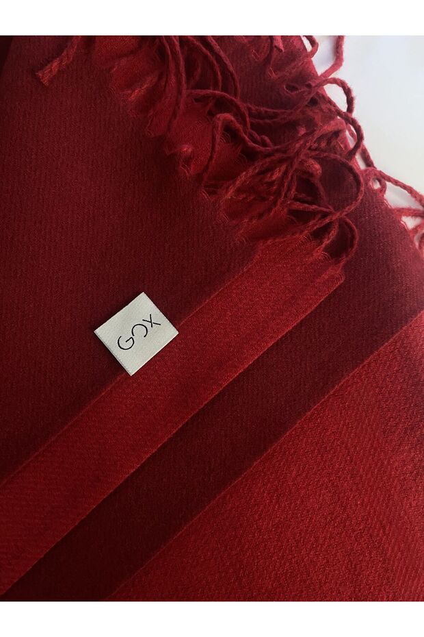 شال شتوي بلون واحد على الوجهين - 1