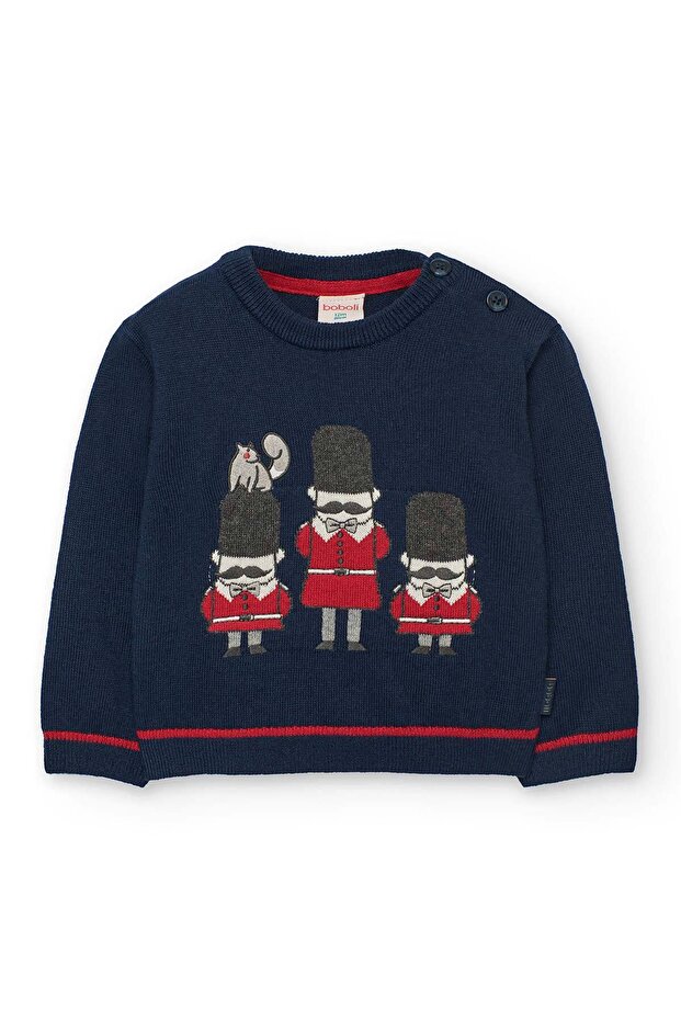 Boy's Patterned Sweater - 1