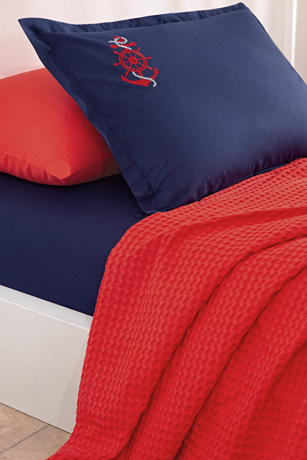 Set piqué brodat dublu Waffle - 3