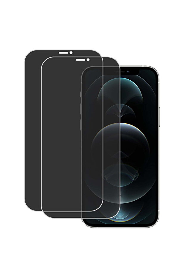 2-Pack Privacy Hydrogel Screen Protector for iPhone 12/12 Pro (Clear, Full Edge-to-Edge)