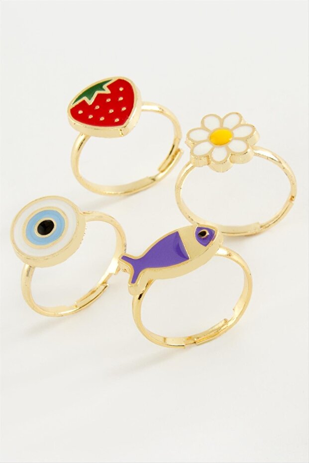 خاتم مينا مختلط قطعة واحدة - 3