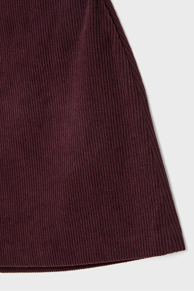 Mini kadife şort etek - 7