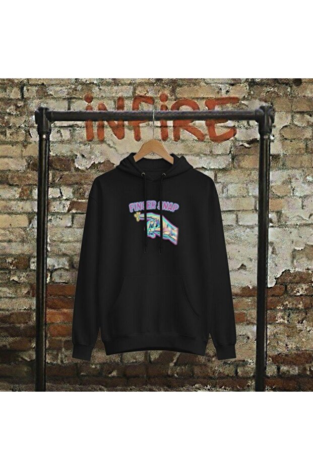 Unisex Oversized Fingersnap Printed Hoodie