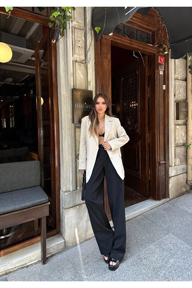 Keten Blazer Ceket - 1