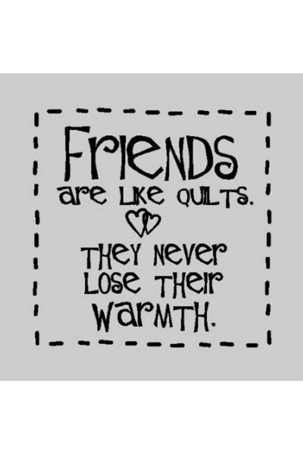 Friends Are Like Quilts Wall Sticker Black 80x80cm