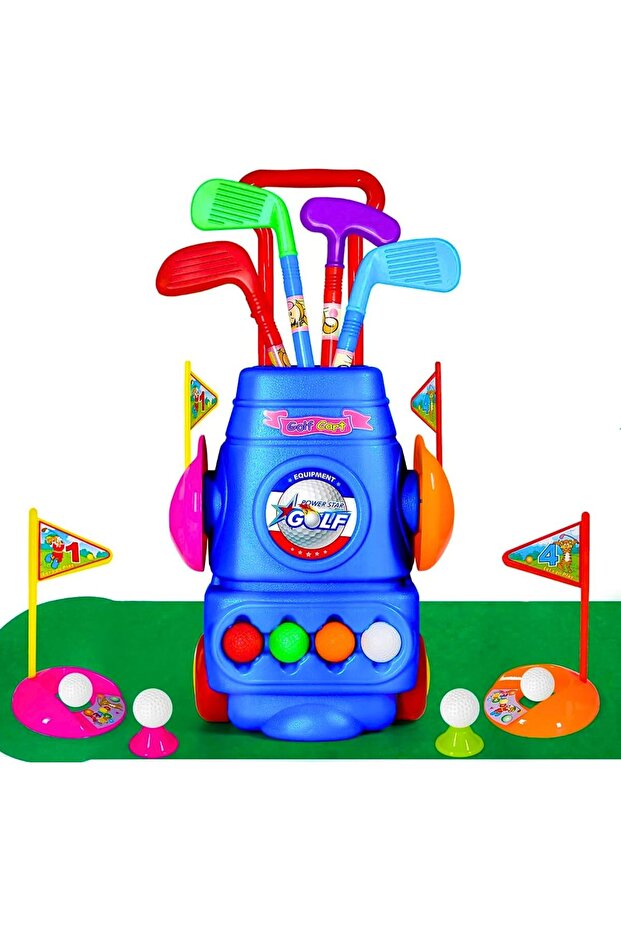 Kids Golf Set, Toddler Golf Set, Plastic Golf Cart with Wheels Balls