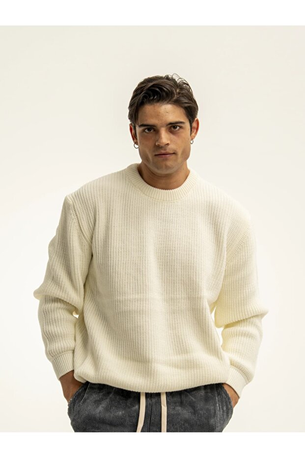 Erkek Basic Örgülü Kazak - 2