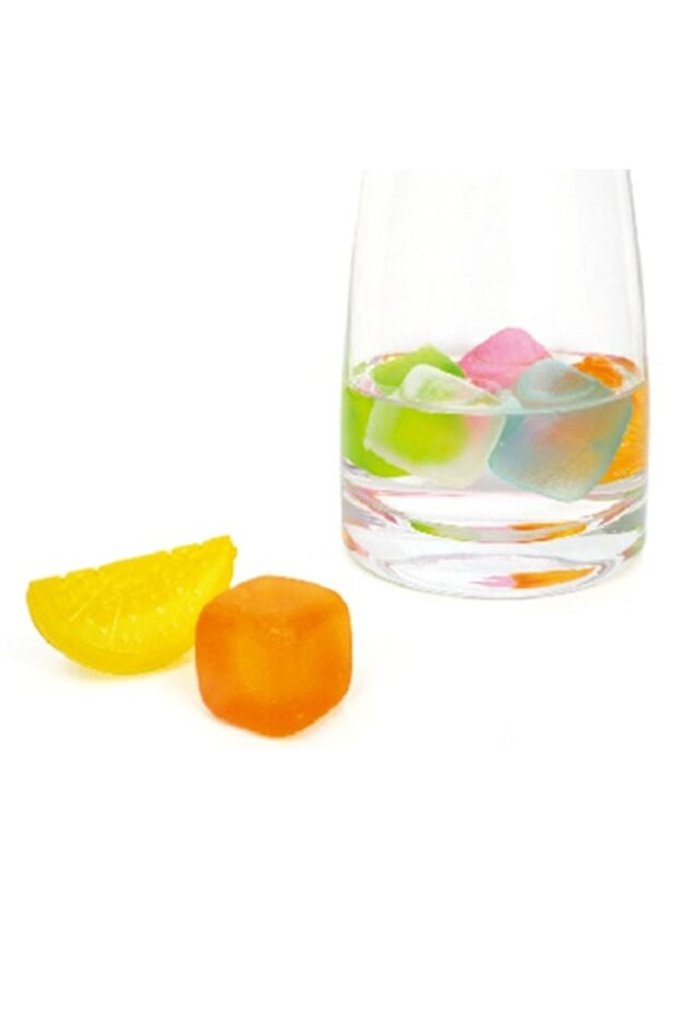 Reusable ice cube set with cube pattern - 6 pcs - 1