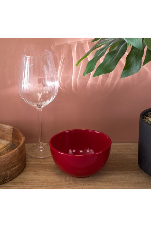 Bol ceramic roșu 650ml - 2