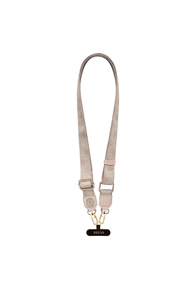 Original Licensed Stoned 4g Metal Logo Cross Body Phone Strap 150cm Pink