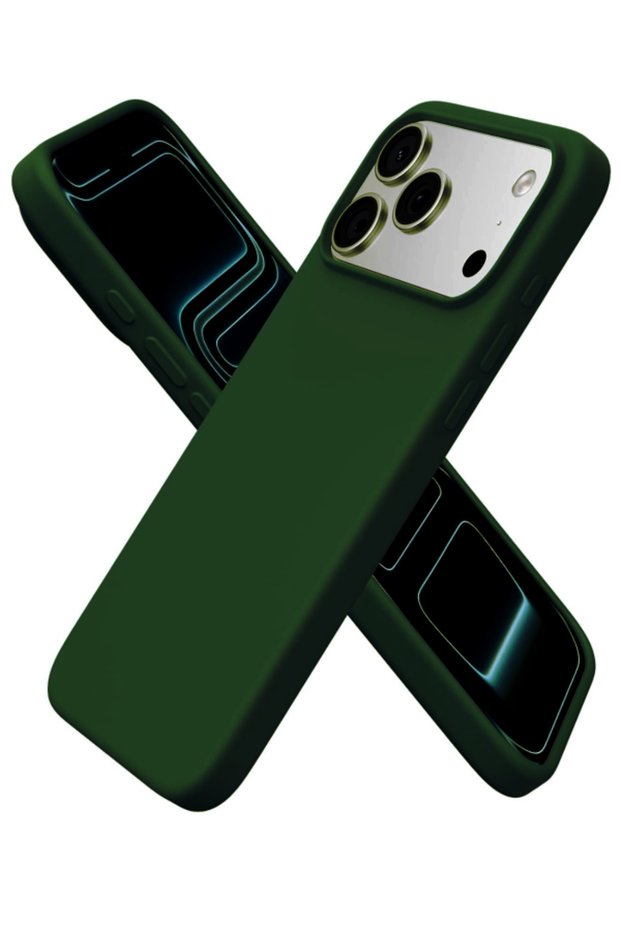 17 Pro Max Case Inside Velvet Shockproof Screen and Camera Raised Lasman Cover-Khaki Green