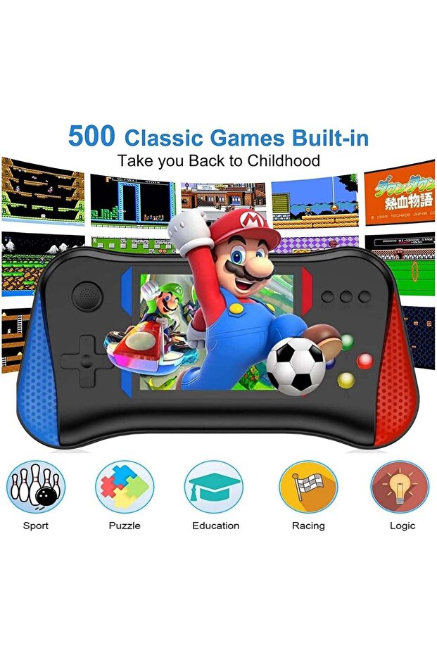 500 in 1 Oh youth game joystick game console, Handheld Game Console - 4