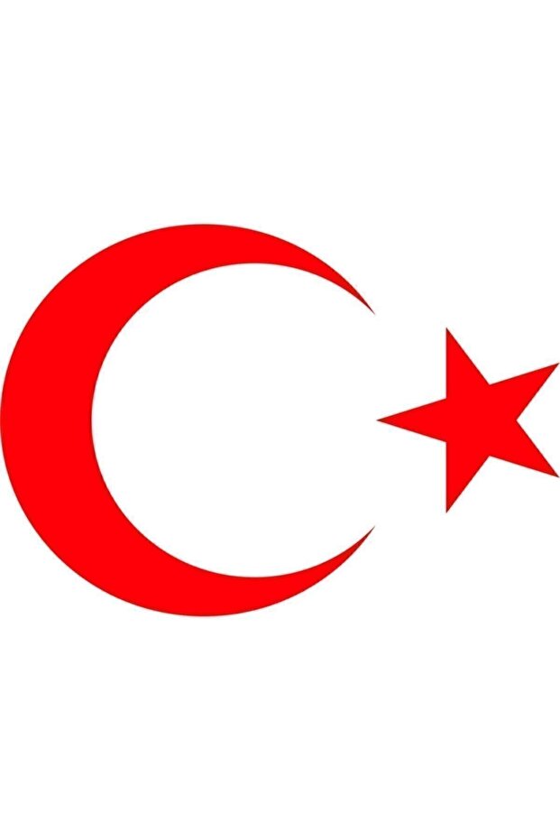 Turkish Flag Stickers Crescent Star Red 22X16
