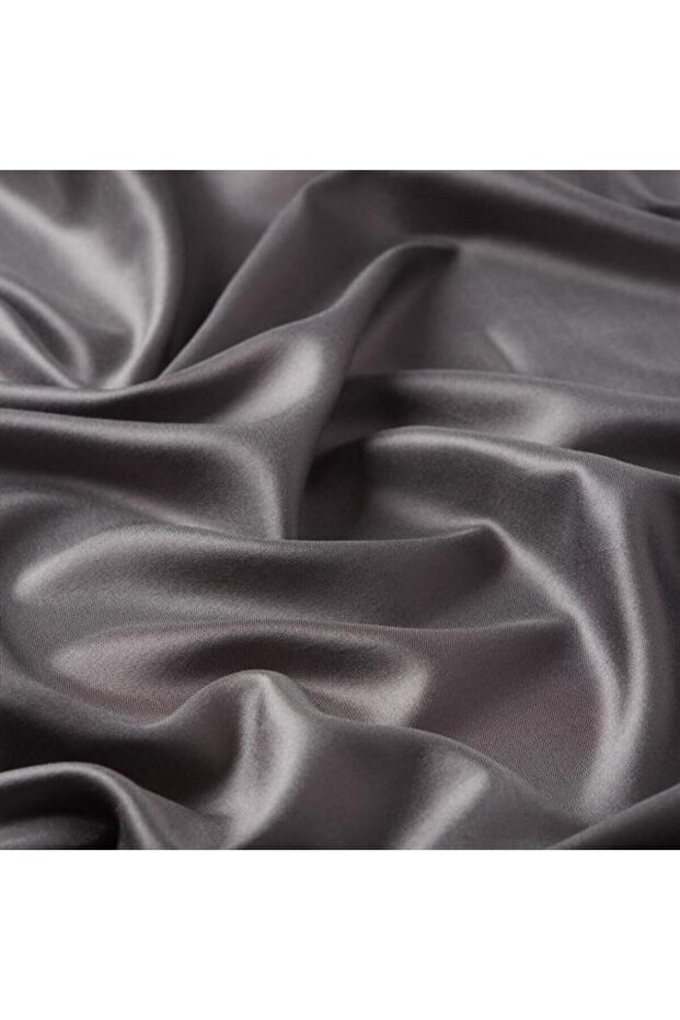 Çift Taraflı İpek Şal - Gri - 2