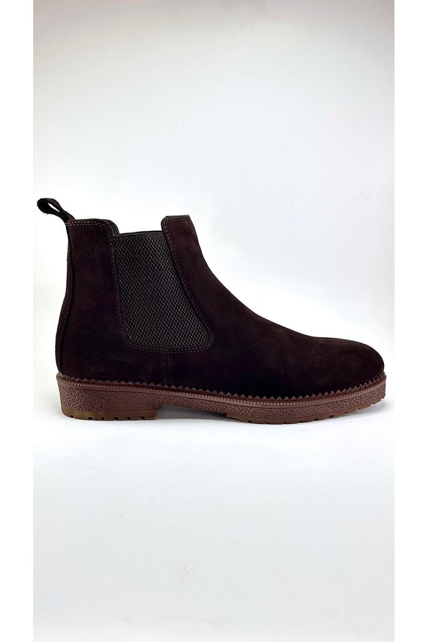 Genuine Suede Leather Chelsea Men's Winter Boots - Lightweight and Comfortable - Suitable for Everyday Wear