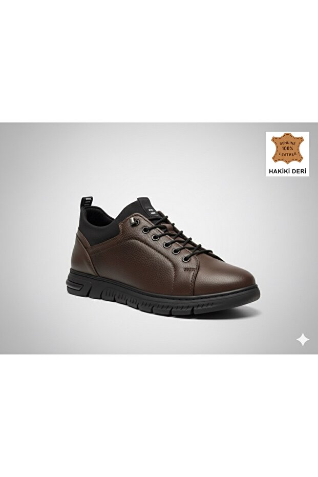 100% Genuine Leather Casual Sneaker Black Daily Shoes