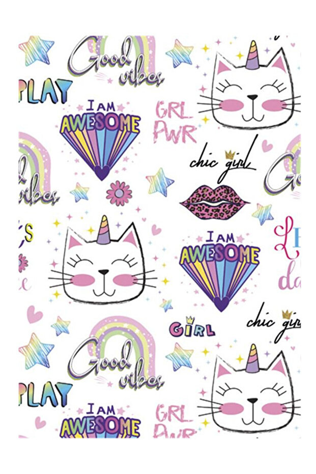 Chic Girl Cat Elastic Folder A/4