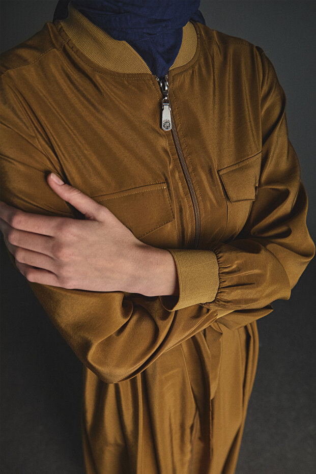 Kuşaklı Bomber Elbise - 6