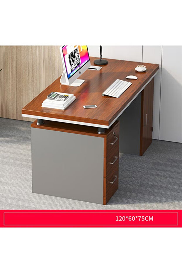 مكتب تنفيذي وطاولة كمبيوتر متعددة الوظائف 120 سم - 1