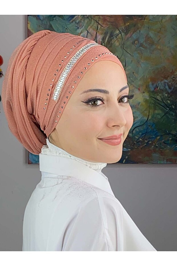 Striped Detail Bonnet Shawl