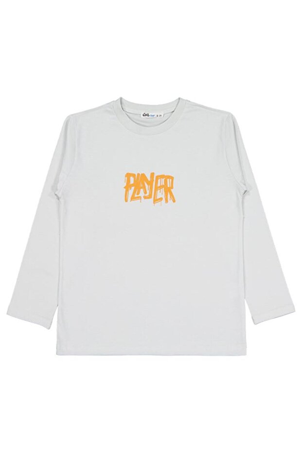Player Printed 6-9 Years Old Sweatshirt - Gray 9-10 Years Old