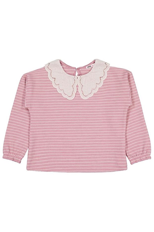 Striped 6-9 Years Old Sweatshirt - Pink 8-9 Years Old