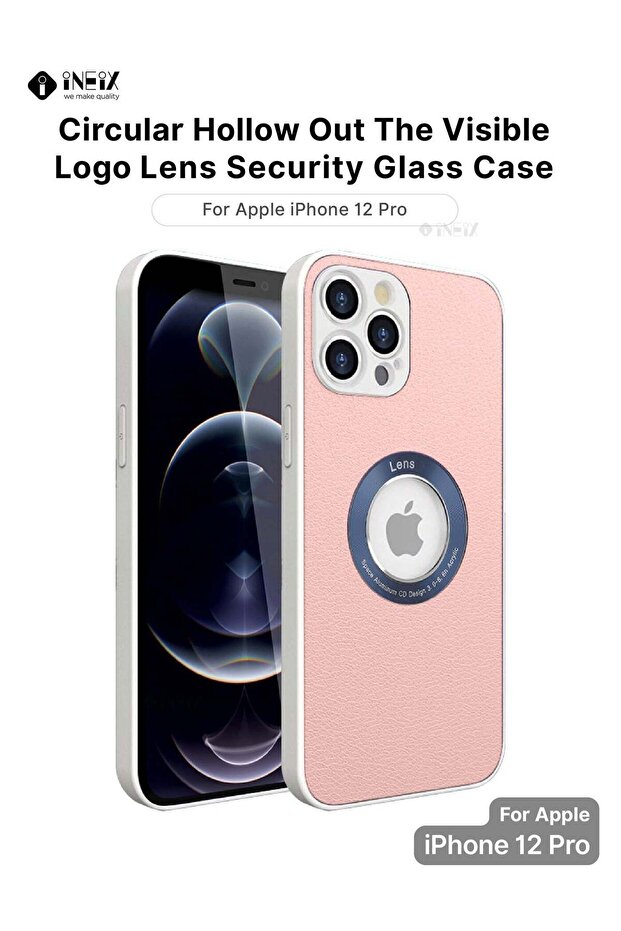 غطاء حماية مع عدسة شعار مرئية لهاتف Apple iPhone 12 Pro