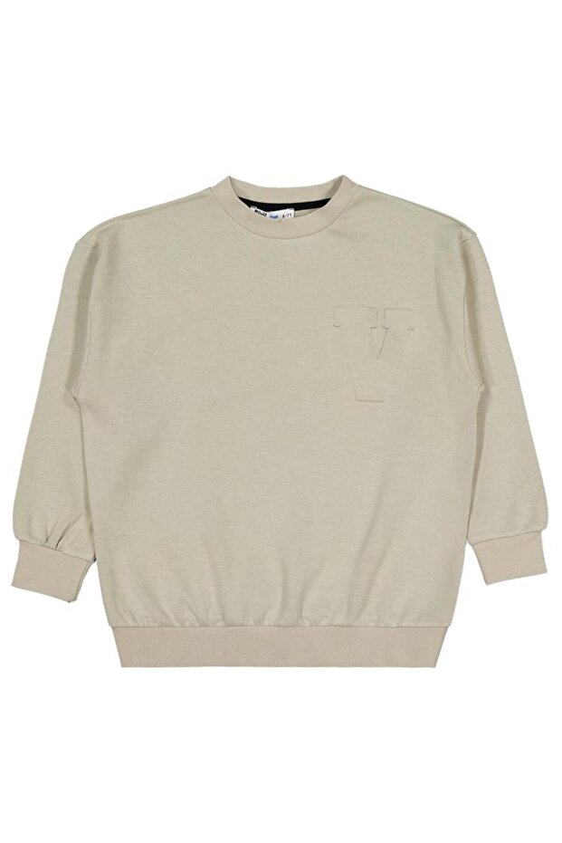Lets Play Console Printed 10-13 Years Old Sweatshirt - Beige 11-12 Years Old