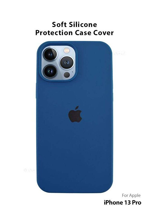 غطاء سيليكون متوافق مع الشعار لجهاز Apple iPhone 13 Pro