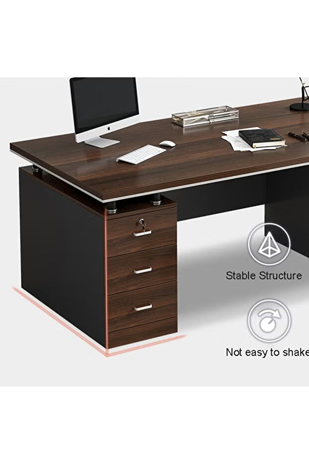 مكتب تنفيذي وطاولة كمبيوتر متعددة الوظائف 120 سم - 8