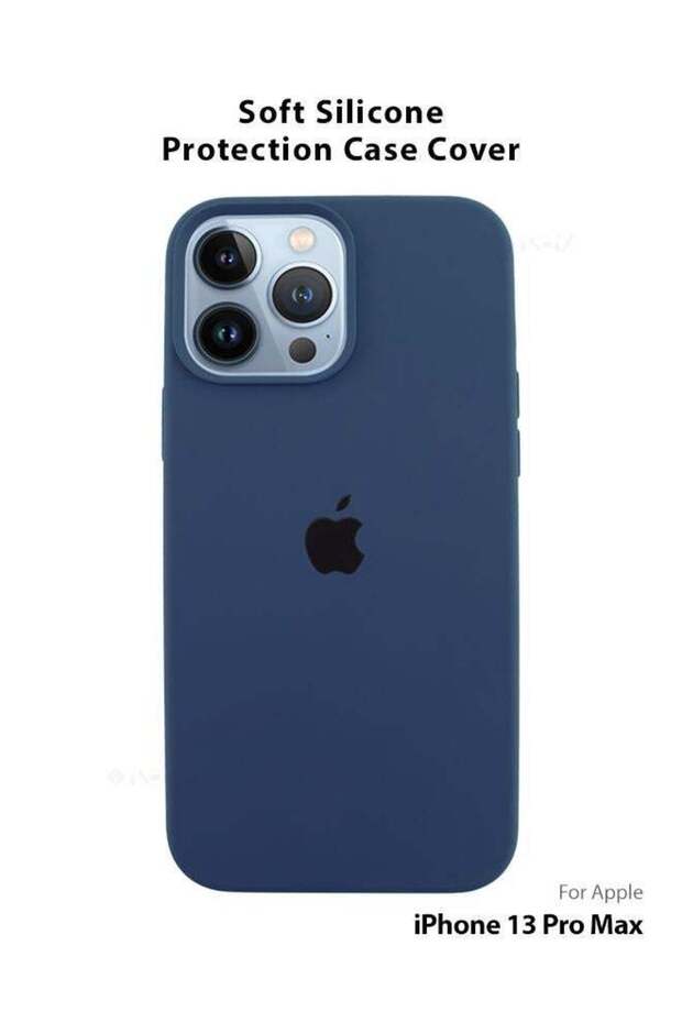 غطاء سيليكون متوافق مع الشعار لهاتف Apple iPhone 13 Pro Max غير لامع