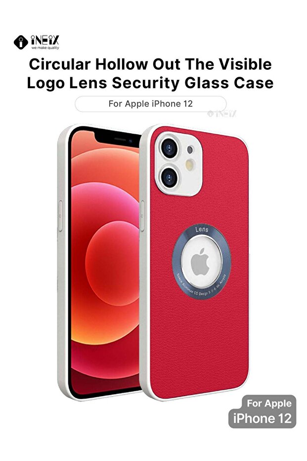 غطاء حماية مع عدسة شعار مرئية لهاتف Apple iPhone 12