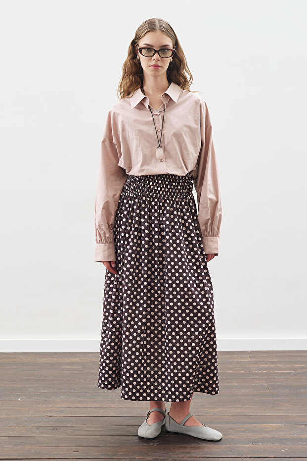 CROP BALON FORM GÖMLEK SOFT PEMBE - 6