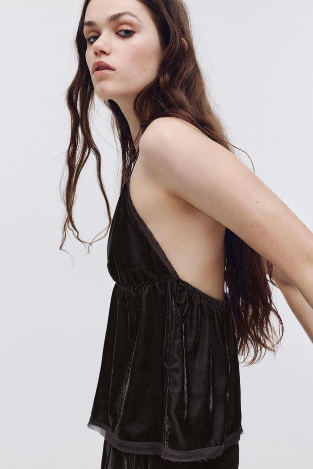 Kombine tül halter top - 5