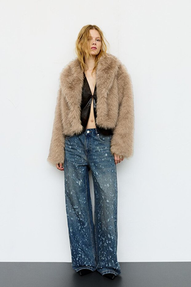 Kısa suni kürk kaban - 3