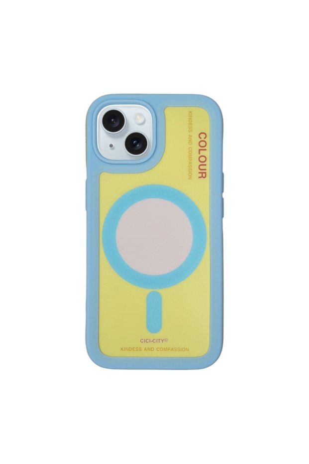 iPhone 13/14 Blue Magsafe Compatible Premium Silicone Back Case Reinforced Corner +Camera +Shockproof