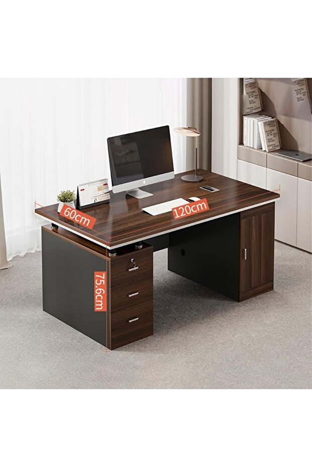 مكتب تنفيذي وطاولة كمبيوتر متعددة الوظائف 120 سم - 3