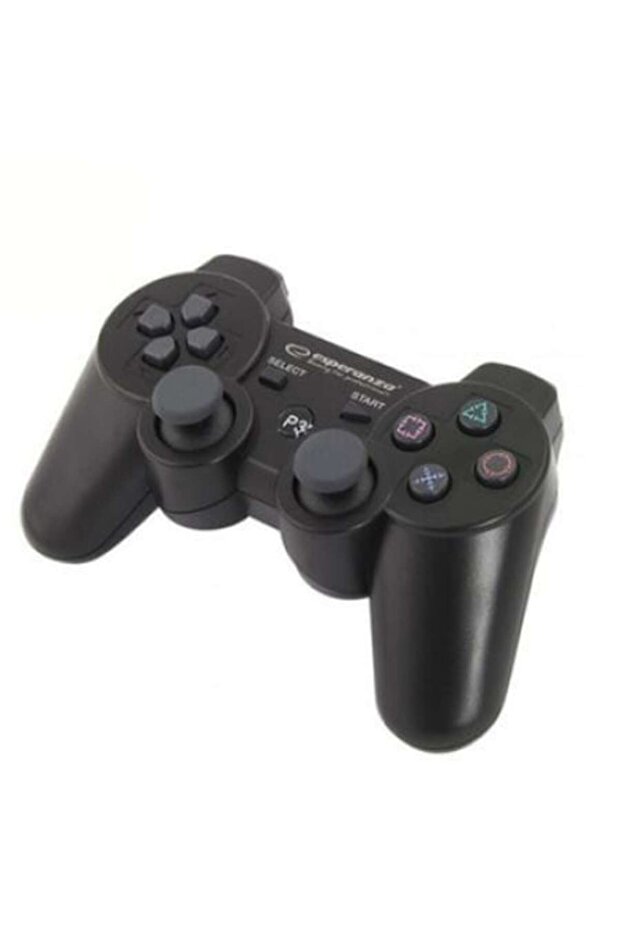 Wireless controller compatible with PS3 DoubleShock, Black - 1