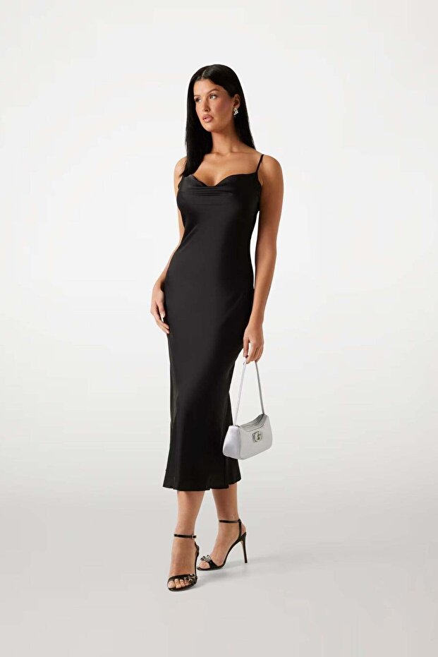 Rochie midi elegantă din satin - 1