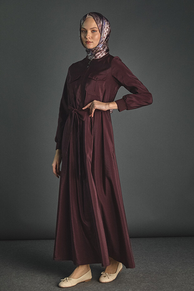 Kuşaklı Bomber Elbise - 3